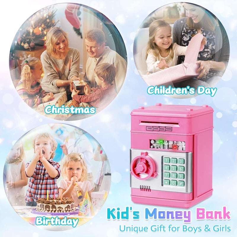 ST ZONE ATM Money Bank Piggy Bank | Electronic Coin & Cash Saving Box with Safe Lock | Cute Educational Toy Gift for Kids Boys & Girls - Image 3